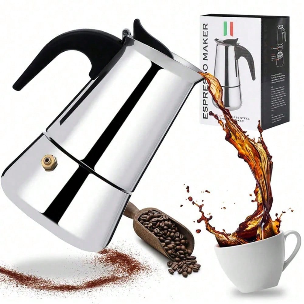 Quality Coffee Equipment - 12Cupเครื่องชงกาแฟสแตนเลสEspresso Maker 600ML Moka Pot Espresso