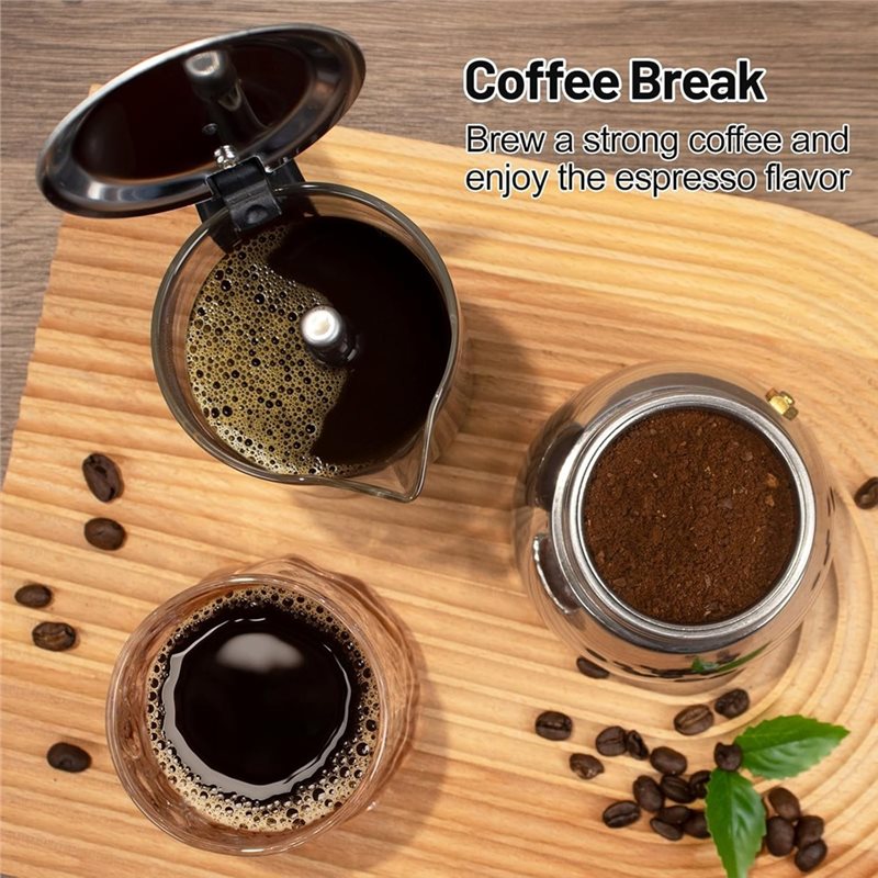 ABUI-แก้วใส 4 ถ้วย หม้อโมก้าพอ - Quality Coffee Equipment บทวิจารณ์และราคา
