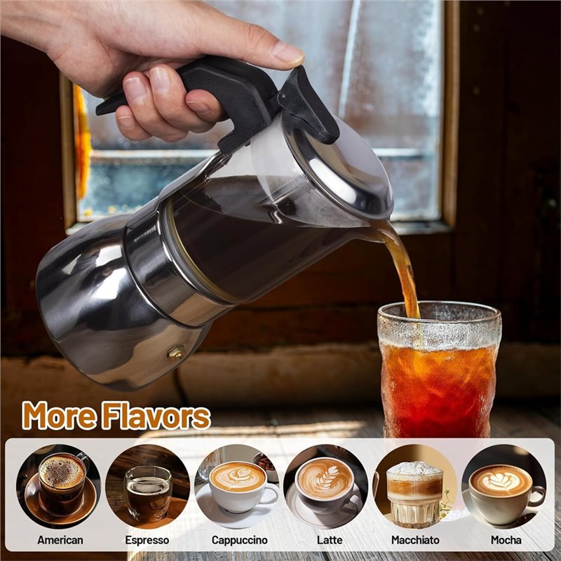 ABUI-แก้วใส 4 ถ้วย หม้อโมก้าพอ - Quality Coffee Equipment บทวิจารณ์และราคา